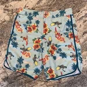 DC COMICS Batman and Robin surf swim trunks